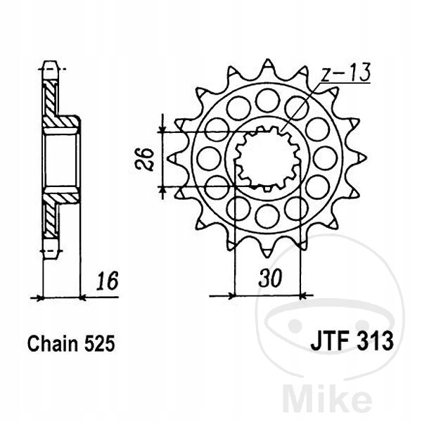 PINION GEAR FRONT JT JTF313.15, 15Z SIZE 525 photo 4 - milautoparts-fr.ukrlive.com