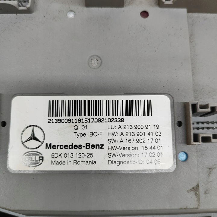 MODULE CONFORT MERCEDES-BENZ E (W213) A2139014103 31348817 2.0L 143KW 2016