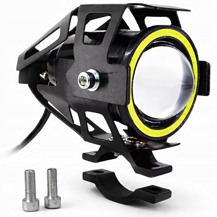 HALOGÈNES LED MOTOCYCLETTE 3000LM LENTILLE RING FEUX ANTIBROUILLARD PUISSANT