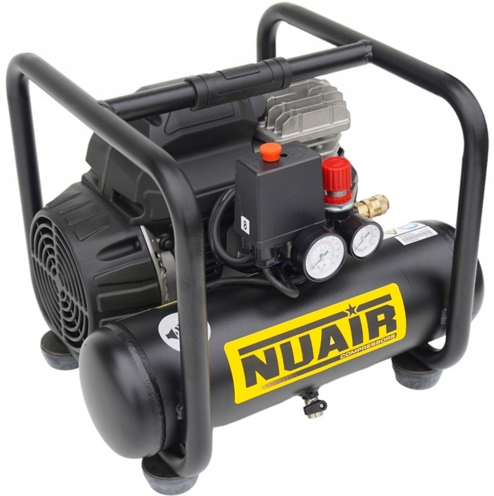 NUAIR COMPRESSOR BEZOLEJOWY CICHY COMPRESSOR 6L 1,5KM + SET ACCESSORIES 6EL. 