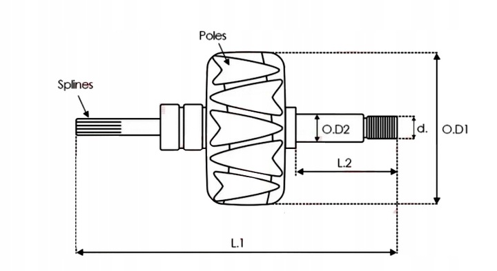 AR0002 AS ROTOR ALTERNADOR 