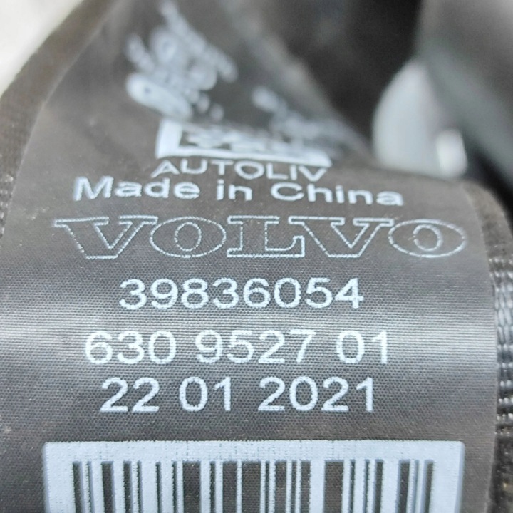 VOLVO S90, V90 2021 CEINTURE DE SÉCURITÉ SIÈGES ARRIÈRE CENTRAL