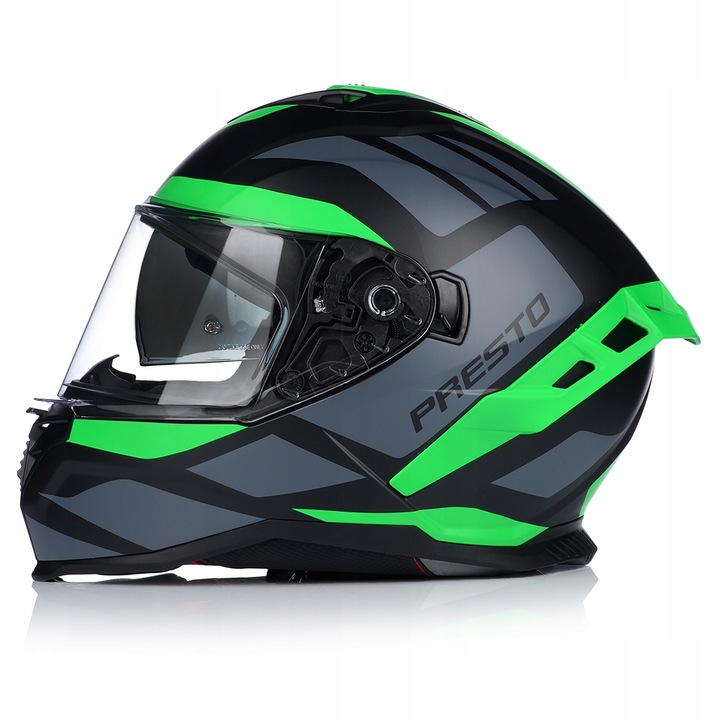 CASCO PARA MOTOCICLETA | VITO PRESTO GREEN | MATT SISTEMA PINLOCK + TAPAOBJETIVO ECE 06 