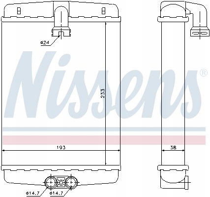 NISSENS 72013 WYMIENNIK CIEPLA, CALEFACCIÓN INTERIOR 