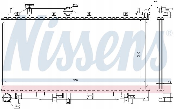 67723 RADUADOR DE AGUA 67723 NISSENS SUBARU FORESTER 