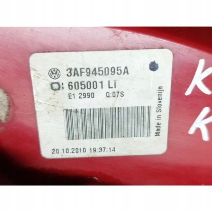 PHARE GAUCHE ARRIÈRE VW PASSAT B7 ALLTRACK (365) 3AF945095A 1.6L DIESEL 2011