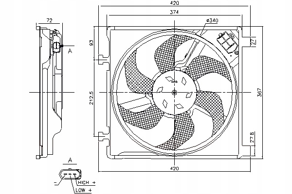 NISSENS VENTILADOR DEL RADIADOR Z CUERPO SEAT MII SKODA CITIGO VW LOAD 