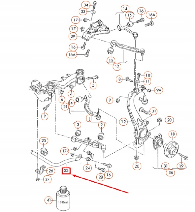 AUDI A4 B7 AVANT STABILISATEUR 8E0411309P ORIGINAL