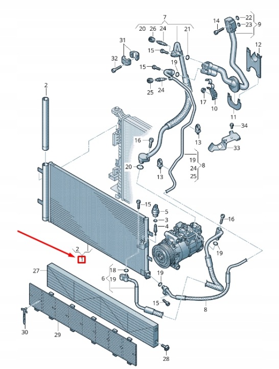 NOUVEAU AUDI A6 AVANT C7 A/C CONDENSER 4G0260403B ORIGINAL 4G0-260-403-B