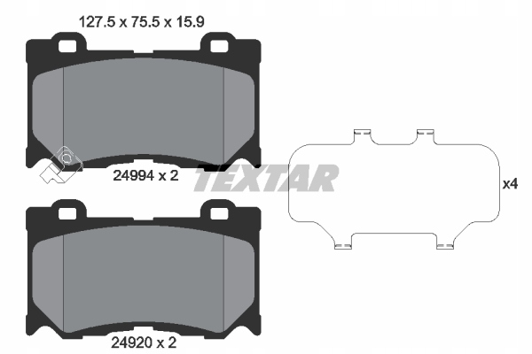 ZAPATAS DE FRENADO NISSAN PARTE DELANTERA 370Z INFINITI FX G37 