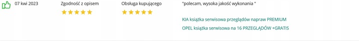 OPEL LIBRO DE MANTENIMIENTO KSIAZECZKA PREMIUM AL 16 PRZEGLADOW +GRATIS 