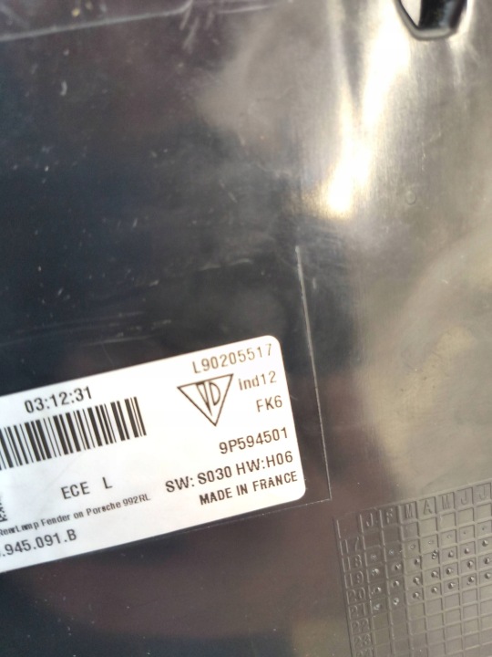 PORSCHE 911 992 9P5 9P PHARE LED ARRIÈRE ARRIÈRE GAUCHE 9P594501