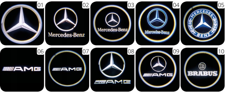 MERCEDES DIODO LUMINOSO LED LOGOTIPO PROYECTOR AMG GT CLA CLS S63 S65 