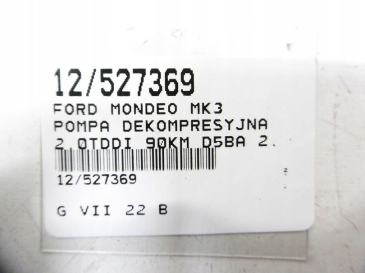 FORD MONDEO MK3 POMPE DEKOMPRESYJNA