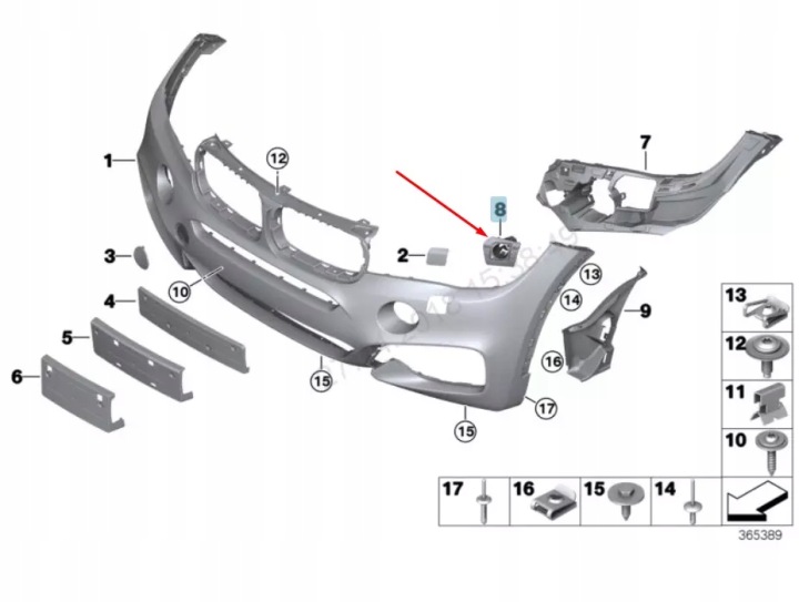 BMW X6 F16 GAUCHE POIGNÉE LAVE-GLACE PHARES M 51118056557 8056557 2016