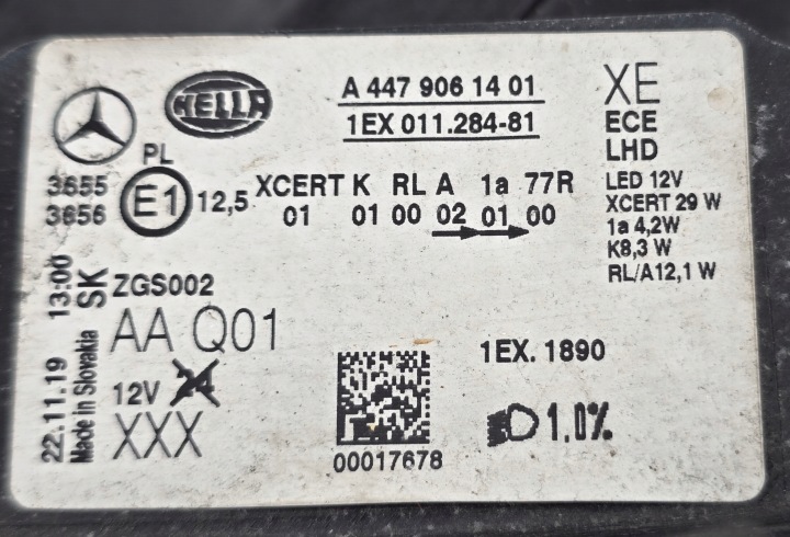 MERCEDES W447 VITO V-KLASA LIFT 2019- COMPLET LED PROJECTEUR PHARE A4479061401