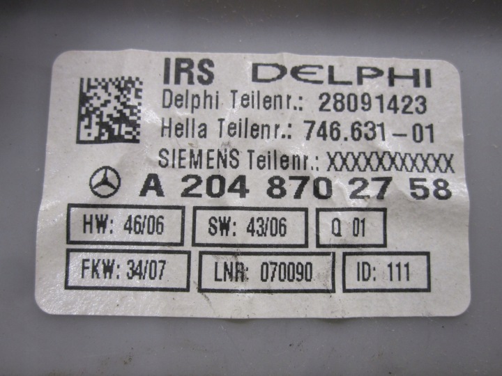 MERCEDES W204 07R AMPOULE PLAFONNIERS A2048702758 A2048208501