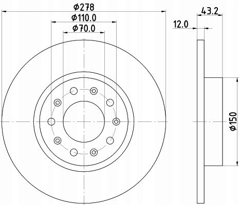 HELLA 8DD355116671 DISC BRAKE 