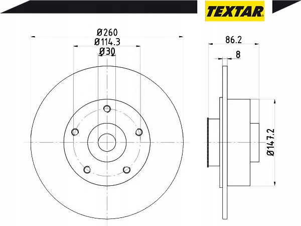 TEXTAR 92195903 DISCO DE FRENADO 