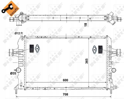 RADUADOR LÍQUIDO / POR PIEZAS PIEZAS DE REPUESTO NRF 53442 