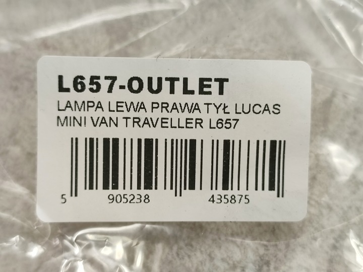 PHARE GAUCHE DROITE ARRIÈRE LUCAS AUSTIN MINI VAN TRAVELLER L657