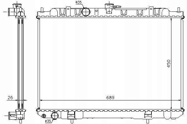 NISSENS 68705A RADIATEUR SYSTÈME REFROIDISSEMENT MOTEUR