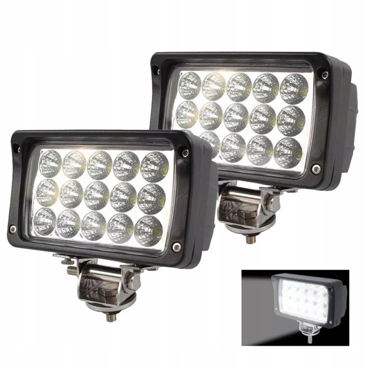 KIT 2XHALOGEN PHARE TRAVAILLÉ DOSWIETLENIE VIRAGES LED 45W 12V 24V 15LED