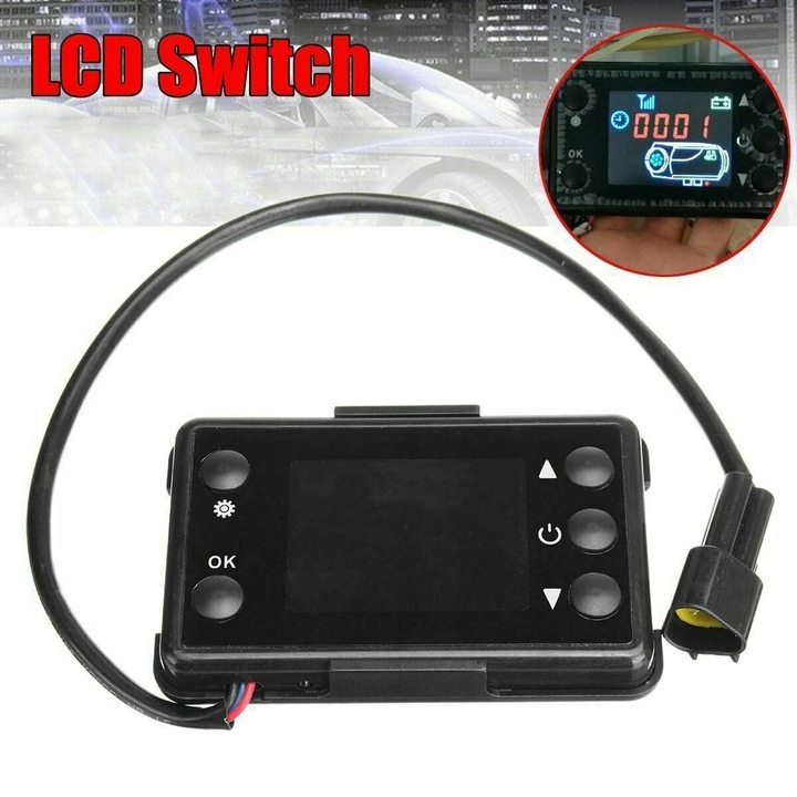 CONTROLADOR MONITORA LCD 12V PARA WEBASTO CALEFACCIÓN 