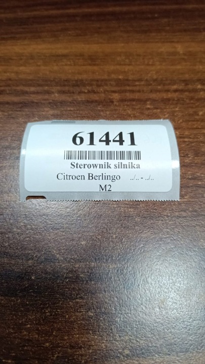 CITROEN BERLINGO 1.9D CONTRÔLEUR MOTEUR 9661879080
