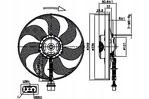 VENTILATEUR RADIATEUR 85544 NIS
