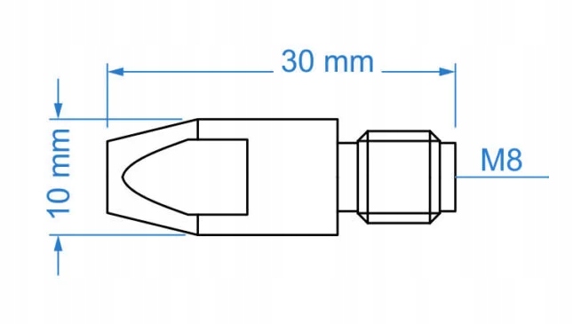 EMBOUT BUSE PRADOWA MB401 501 1,6MM M8 SPARTUS