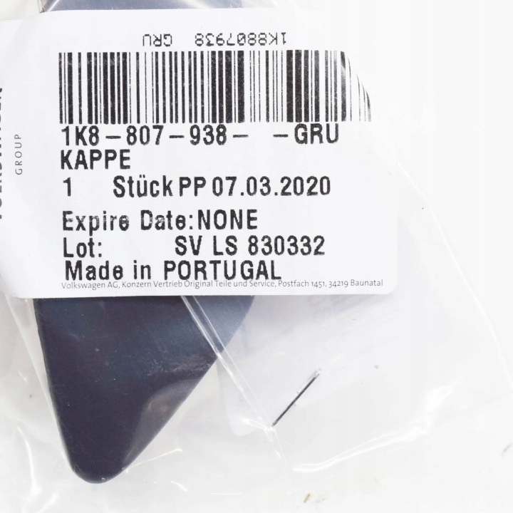 VW SCIROCCO 137 RONDELLE PODKLADOWA DROITE 1K8807938 GRU ORIGINALE