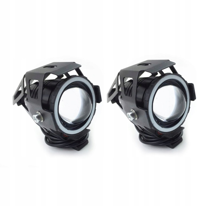 HALOGÈNES MOTOCYCLETTE RING LED PHARES PHARES STROBOSCOPE U7 12-80V 1500LM