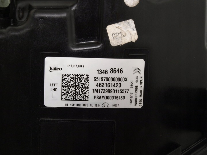 CITROËN C3 AIRCROSS 2017- PHARE PROJECTEUR GAUCHE AVANT 13468646, 462161423