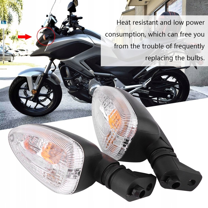 2 PIEZAS LUZ DIRECCIONAL MOTOCYKLA BMW F800 PRZEZROCZYST 