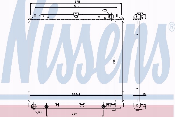 NISSENS 69485 RADIATEUR SYSTÈME REFROIDISSEMENT MOTEUR