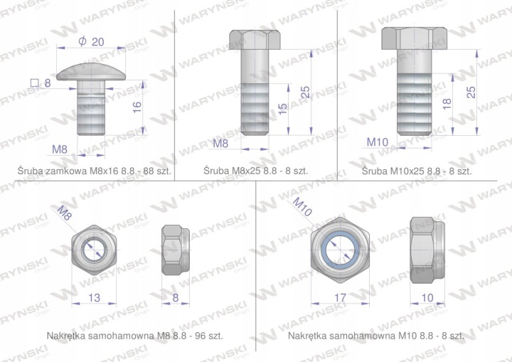 KIT NOZY PIL KEMPER 4500 445 LCA79039 WARYNSKI