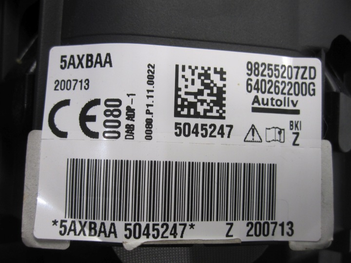 PEUGEOT 2008 II GT LINE 22R AIRBAG COUSSIN CONDUCTEUR 98255207ZD