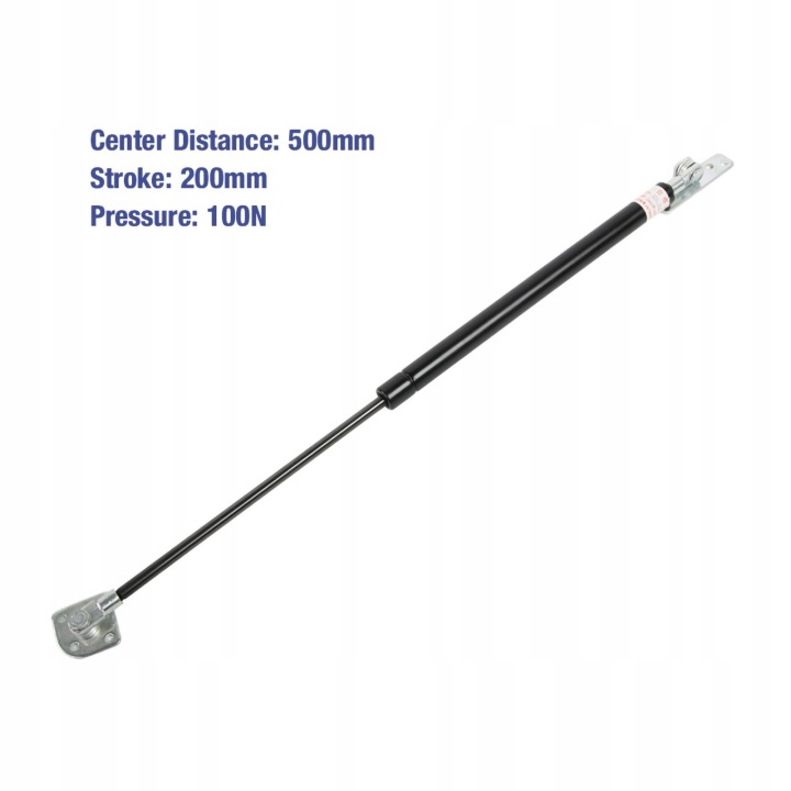 SERVOMOTEUR GAZEUX AMORTISSEUR À RESSORT VERS OKIEN DACHOWYCH, HAUTEUR D'ÉLÉVATION 200MM, SILA 100N, LONGUEUR 500MM DE SRODKA VERS SRODKA)