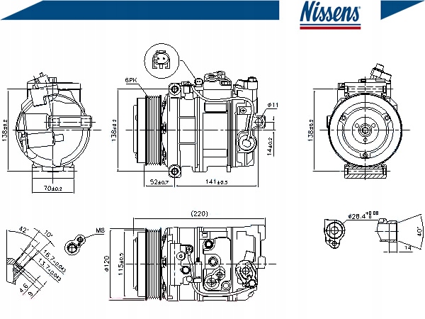 COMPRESOR COMPRESOR DE ACONDICIONADOR [NISSENS] 