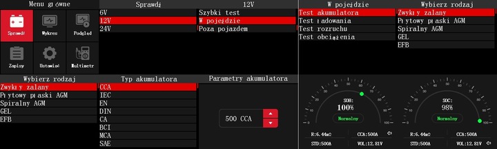 ENSAYADOR PARA AKUMULATOROW BATERII 6V 12V 24V 2-220AH 