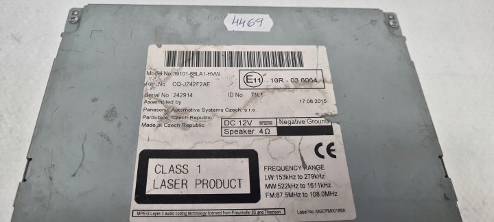 RADIO AUTOMOBILE SUZUKI 39101-68LA1-HVW 2-DIN 2 AUTRE PRODUKTY