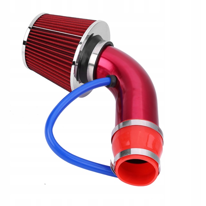 AIRBOX CONDUIT D'AIR FILTRE CONIQUE KIT 76MM VERS VOITURES ALUMINIUM UNIVERSEL