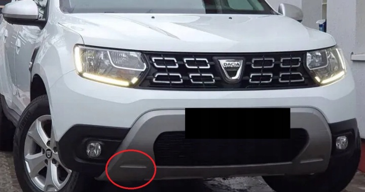 DACIA DUSTER II 2017-2023 BOUCHON CROCHET AVANT DROITE ARGENTÉE ORIGINAL