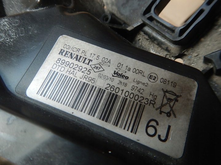 PHARE AVANT DROITE RENAULT SCENIC III 09-13 EUROPE