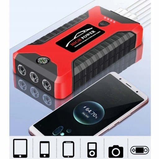 DÉMARREUR AUTOMOBILE PORTABLE 8000MAH 4500A RAPIDE DÉMARREUR LED