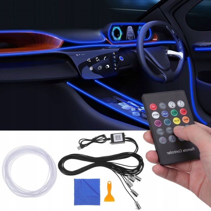 FEUX DÉCORATIVES AUTOMOBILE RGB LED MULTI-COLOR SMART CONTROL+APLIKACJA
