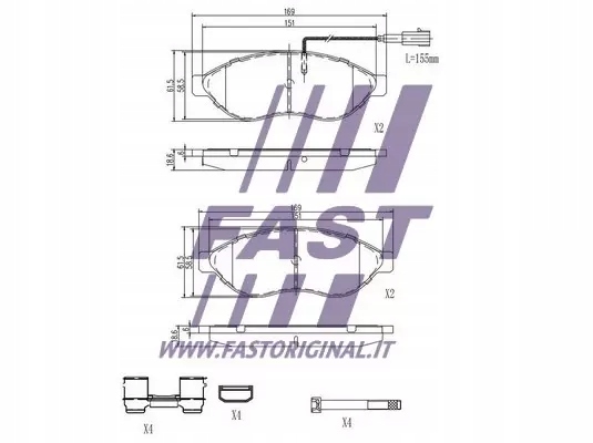 FAST ZAPATAS DE FRENADO FT29155 