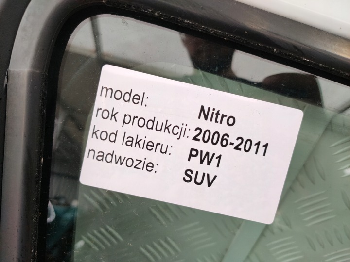 DODGE NITRO 07-12 PORTES AVANT I ARRIÈRE DROIT COULEUR PW1 ENSEMBLE ORIGINAL