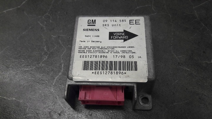 09114585EE MÓDULO AIRBAG OPEL CORSA B 1998R 